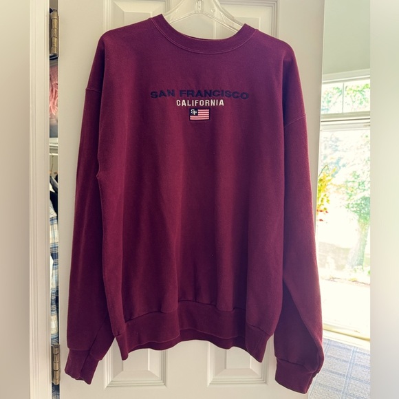 San Francisco California Maroon Sweatshirt - Picture 1 of 4